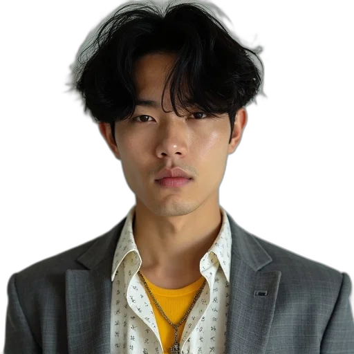 staff, face, jacket, photorealistic, oil painting, man, black, hair transparent PNG cut-out
