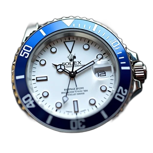 jewelry, 3d render, photorealistic, close-up, blue, silver, wristwatch, metallic transparent PNG cut-out