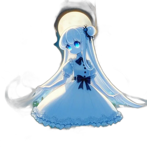 dress, mask, staff, jewelry, anime, concept art, 3d render, fantasy art transparent PNG cut-out