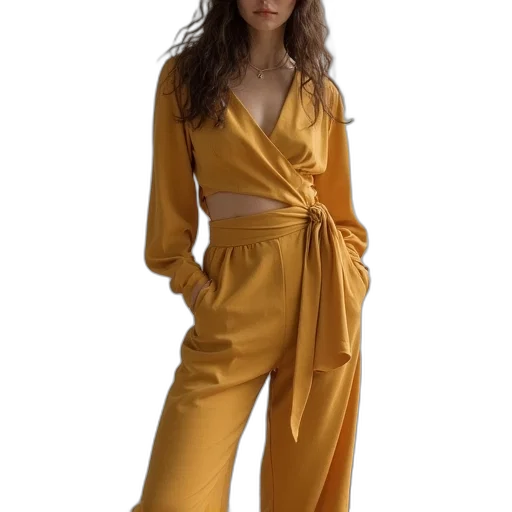 dress, jacket, staff, hair transparent PNG cut-out