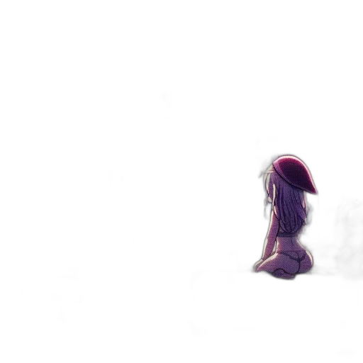 creature, dress, robot, hair, concept art, 3d render, anime, pixel art transparent PNG cut-out