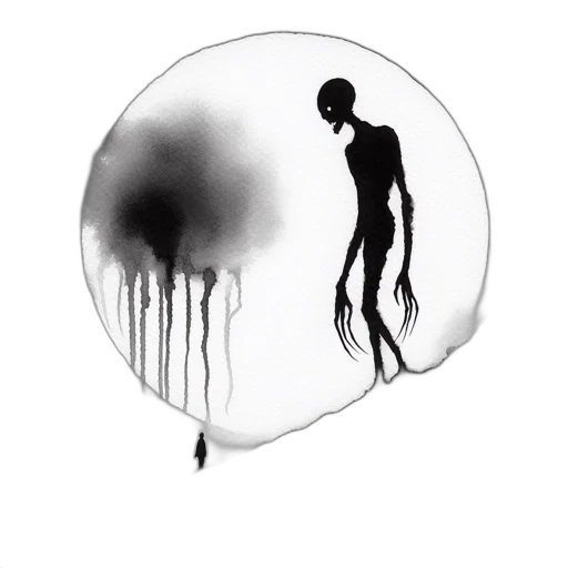 umbrella, creature, staff, hair, concept art, photorealistic, fantasy art, comic book art transparent PNG cut-out