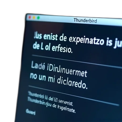 computer, screen, displaying, message, italian, which, translates, thunderbird transparent PNG cut-out