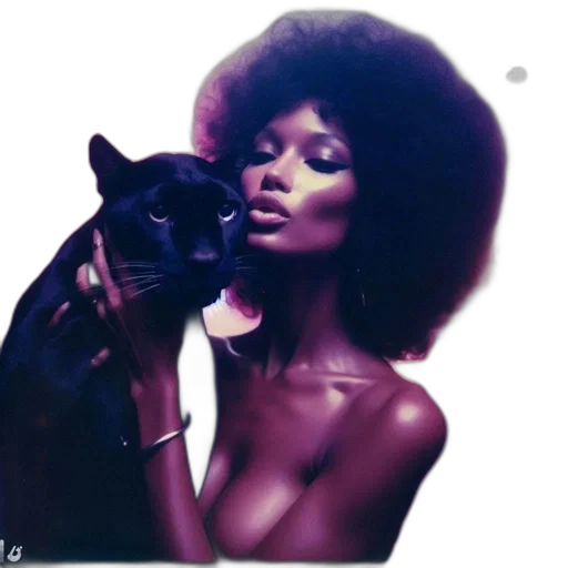 animal, hair, hat, photorealistic, dark, earth tones, african, american transparent PNG cut-out