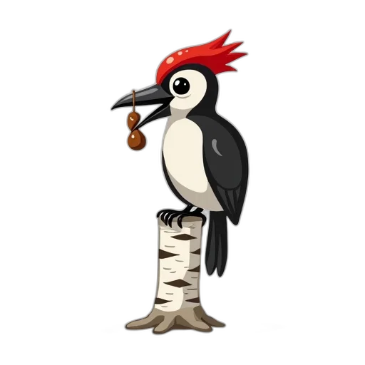 staff, animal, concept art, 3d render, pixel art, cartoon, image, black transparent PNG cut-out