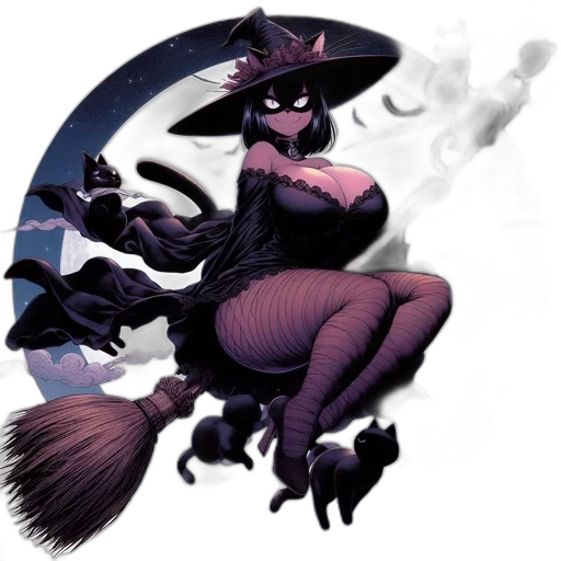 dress, mask, hat, concept art, comic book art, fantasy art, cartoon, dark transparent PNG cut-out