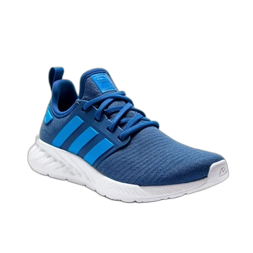shoes, blue, white, sneaker, mesh, upper, sole, displayed transparent PNG cut-out