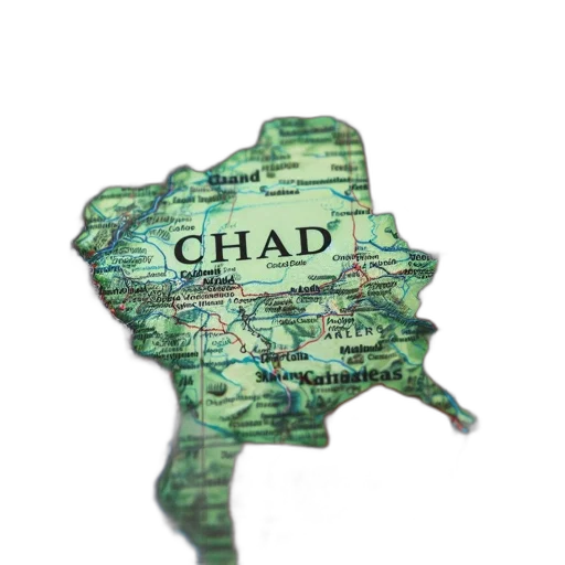 weapon, zoomed-in, view, informative, map, highlights, chad, within transparent PNG cut-out