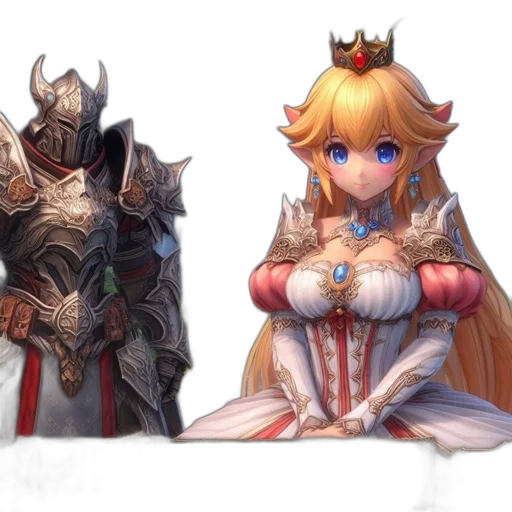 crown, sword, weapon, dragon, fantasy art, concept art, pixel art, 3d render transparent PNG cut-out