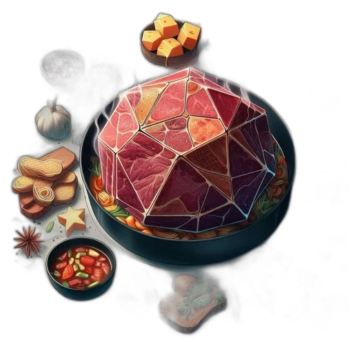 food, umbrella, jewelry, crown, concept art, pixel art, fantasy art, 3d render transparent PNG cut-out