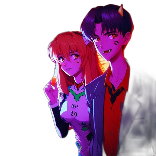 jacket, staff, vaporwave, anime, pixel art, concept art, neon lights, outer space transparent PNG cut-out