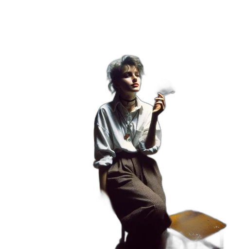 staff, jacket, furniture, umbrella, vaporwave, concept art, photorealistic, 3d render transparent PNG cut-out