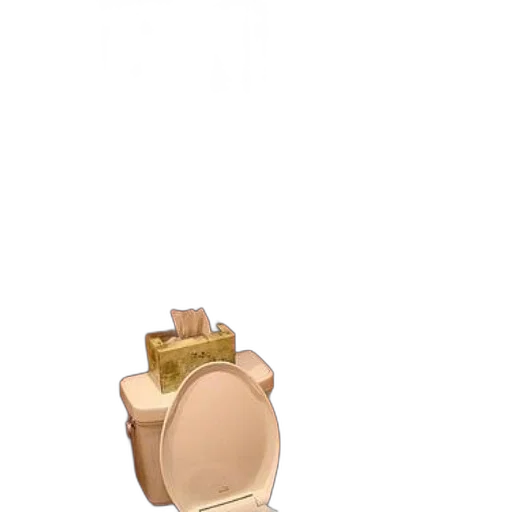 bottle, jewelry, crown, dress, 3d render, bathroom, orange, walls transparent PNG cut-out