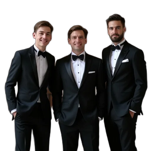 staff, jacket, grooms, party transparent PNG cut-out