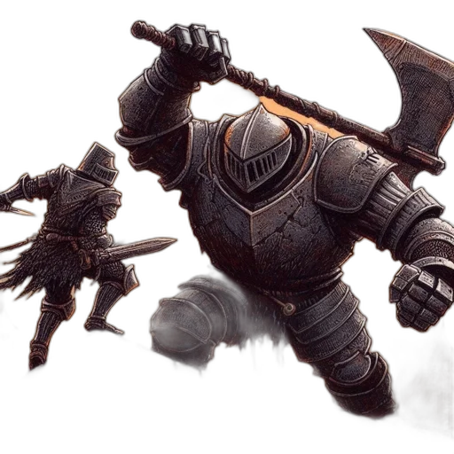 sword, weapon, concept art, fantasy art, 3d render, comic book art, two, armored transparent PNG cut-out