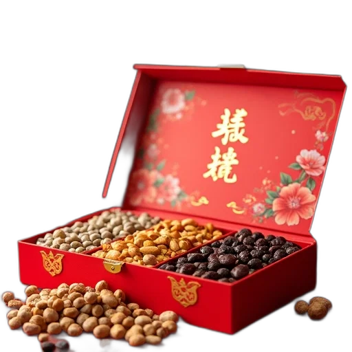 food, jewelry, crown, photorealistic, 3d render, red, box, floral transparent PNG cut-out