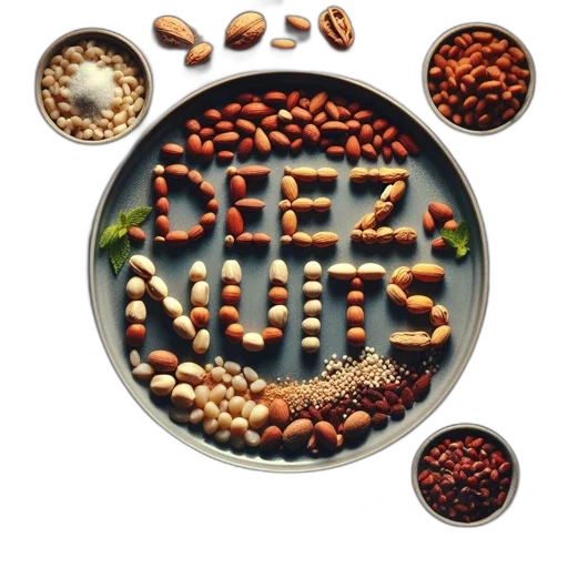 food, artistic, arrangement, nuts, seeds, including, cashews, walnuts transparent PNG cut-out