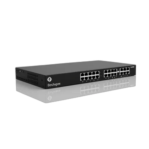 3d render, black, network, switch, white, logo, top, left transparent PNG cut-out