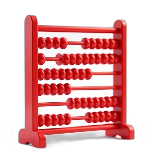 furniture, weapon, jewelry, staff, 3d render, red, plastic, abacus transparent PNG cut-out