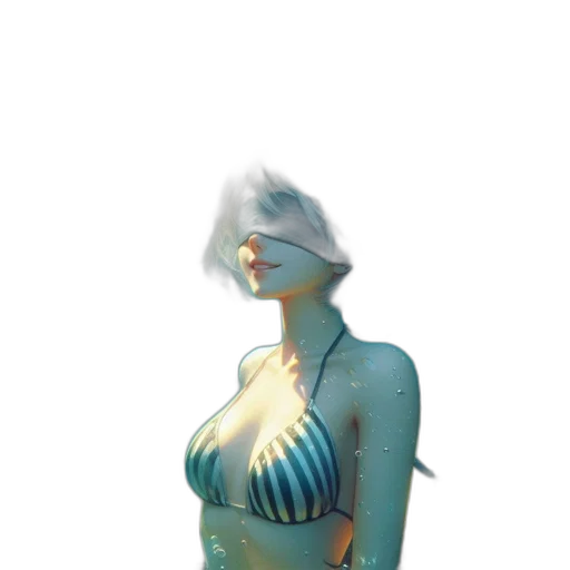 dress, robot, creature, mask, 3d render, vaporwave, concept art, cyberpunk transparent PNG cut-out