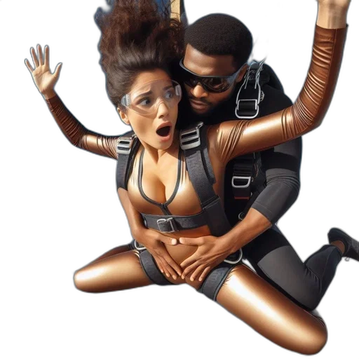 concept art, comic book art, cyberpunk, 3d render, outer space, two, individuals, man transparent PNG cut-out