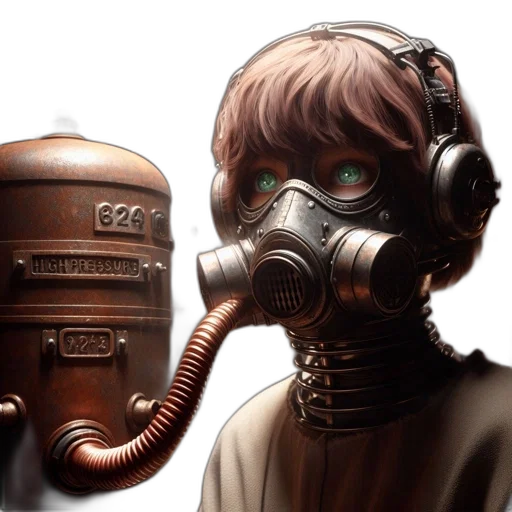 mask, robot, face, cyberpunk, concept art, photorealistic, comic book art, outer space transparent PNG cut-out