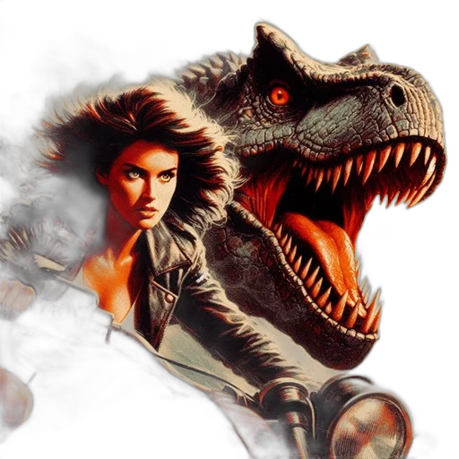 dragon, concept art, fantasy art, photorealistic, comic book art, fire, woman, rides transparent PNG cut-out