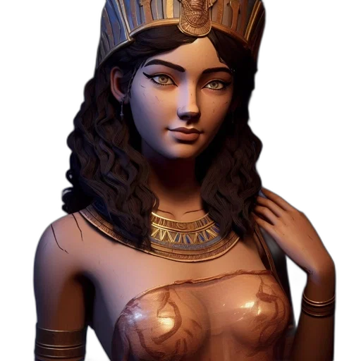 crown, jewelry, fantasy art, concept art, 3d render, photorealistic, egyptian-inspired, female transparent PNG cut-out