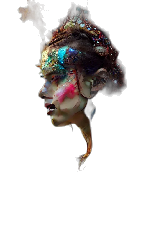 face, mask, crown, robot transparent PNG cut-out