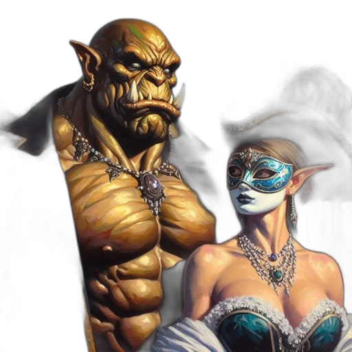 mask, jewelry, fantasy art, concept art, comic book art, photorealistic, underwater, muscular transparent PNG cut-out