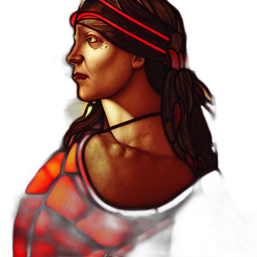 face, mask, jewelry, staff, concept art, fantasy art, comic book art, photorealistic transparent PNG cut-out