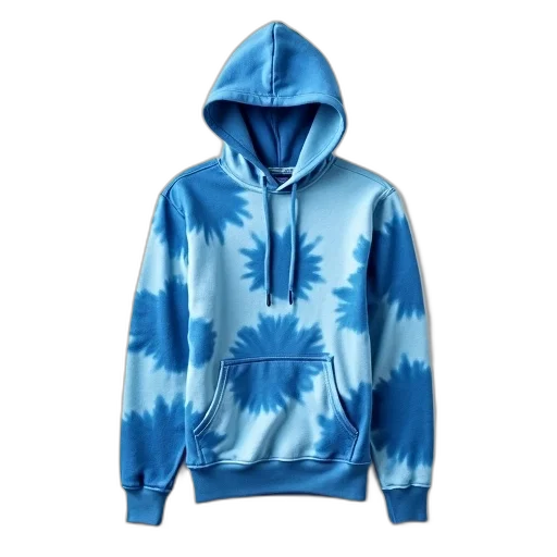 jacket, vaporwave, blue, pastel, hoodie, tie-dye, pattern, displayed transparent PNG cut-out