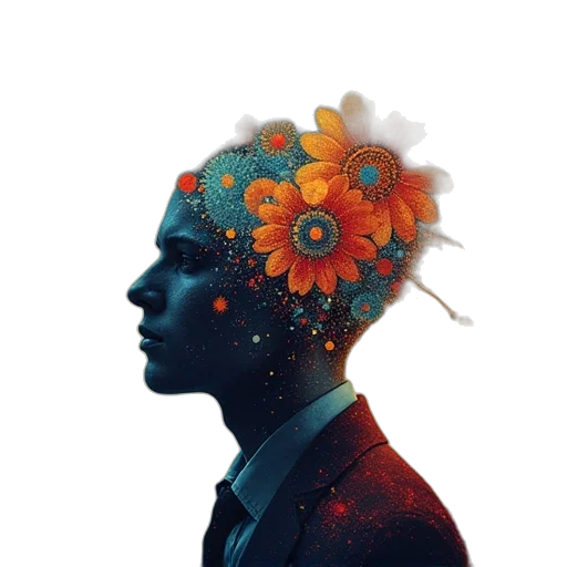 crown, flower, face, mask transparent PNG cut-out