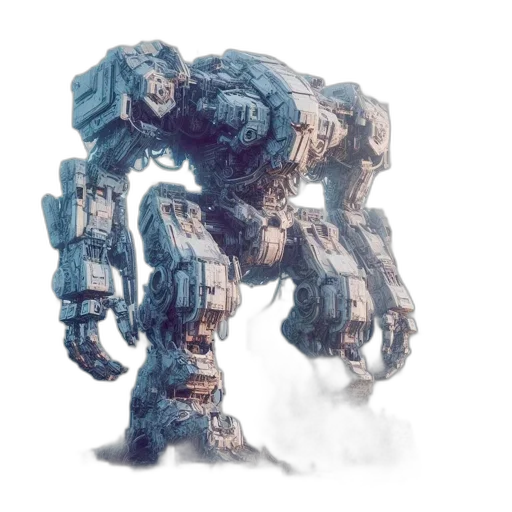 robot, weapon, creature, dragon, concept art, fantasy art, 3d render, watercolor transparent PNG cut-out