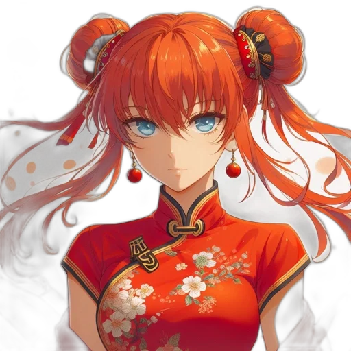 dress, staff, dragon, face, anime, fantasy art, concept art, photorealistic transparent PNG cut-out