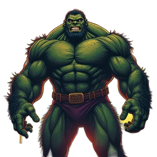 animal, comic book art, concept art, fantasy art, green, cover, art, marvel transparent PNG cut-out