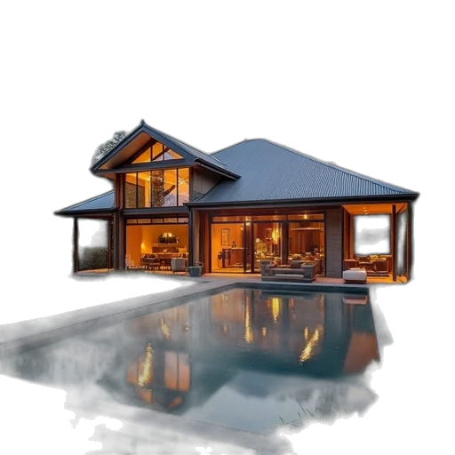 building, furniture, photorealistic, 3d render, concept art, pixel art, rain, fog transparent PNG cut-out