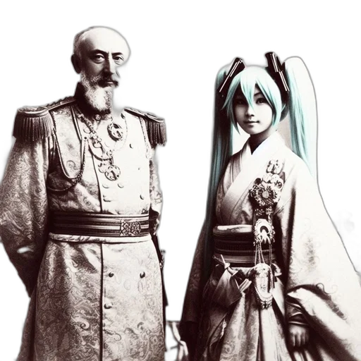 dress, staff, robot, mask, concept art, anime, vaporwave, photorealistic transparent PNG cut-out
