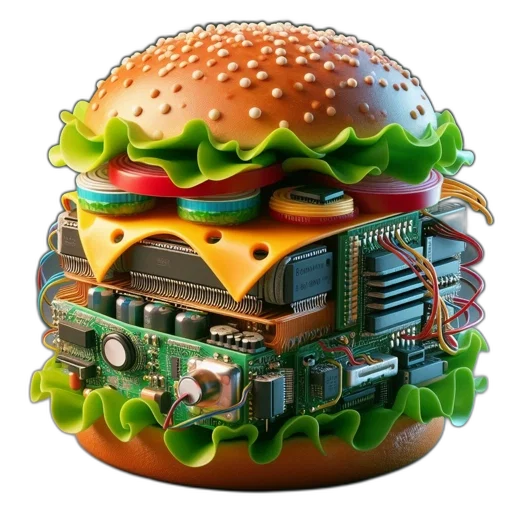 food, robot, car, animal, 3d render, cyberpunk, concept art, photorealistic transparent PNG cut-out