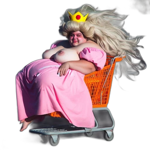 creature, dress, crown, furniture, photorealistic, concept art, vaporwave, 3d render transparent PNG cut-out