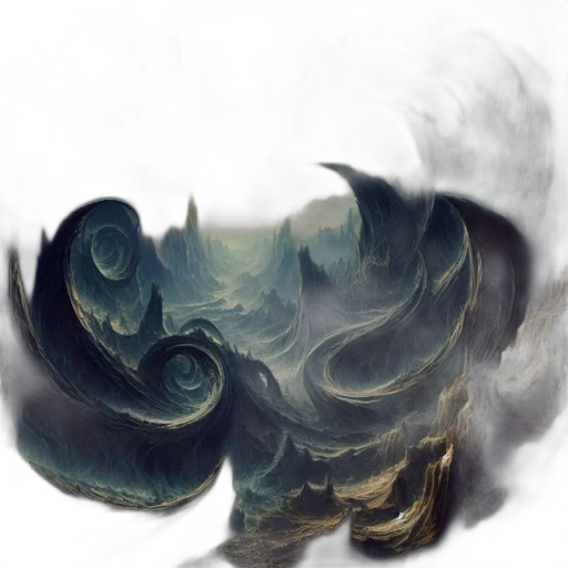 dragon, mask, hair, creature, fantasy art, concept art, photorealistic, oil painting transparent PNG cut-out