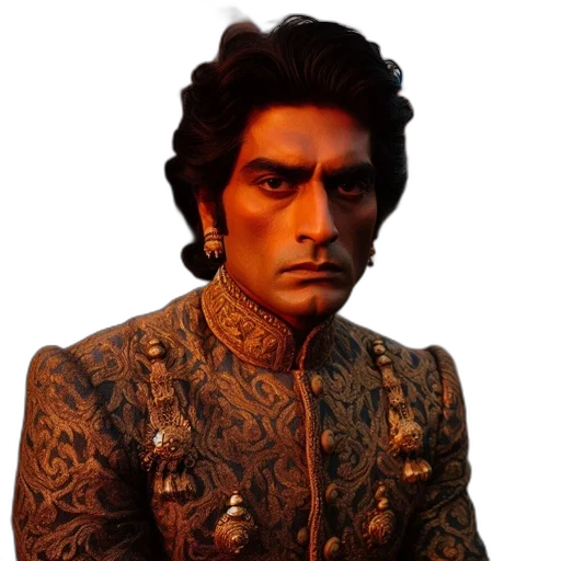 staff, face, photorealistic, 3d render, concept art, fantasy art, stern-faced, man transparent PNG cut-out