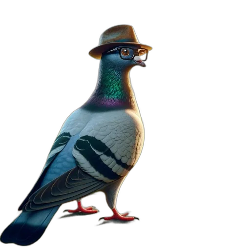 hat, animal, staff, shoes, 3d render, concept art, photorealistic, cartoon transparent PNG cut-out