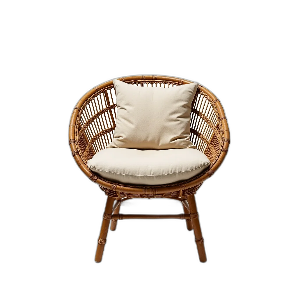 furniture, crown, hat, 3d render, photorealistic, earth tones, wicker, chair transparent PNG cut-out