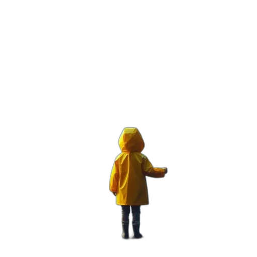 jacket, umbrella, robot, staff, 3d render, concept art, pixel art, photorealistic transparent PNG cut-out
