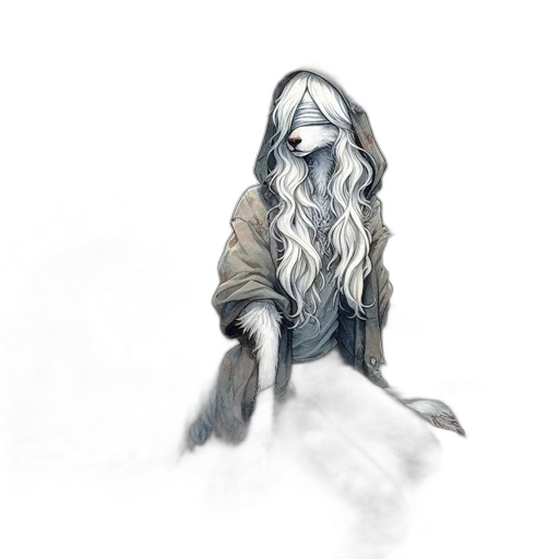 mask, dragon, creature, hair, fantasy art, concept art, watercolor, photorealistic transparent PNG cut-out