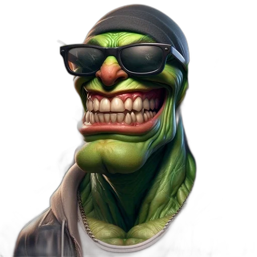 face, mask, creature, jacket, concept art, 3d render, comic book art, photorealistic transparent PNG cut-out