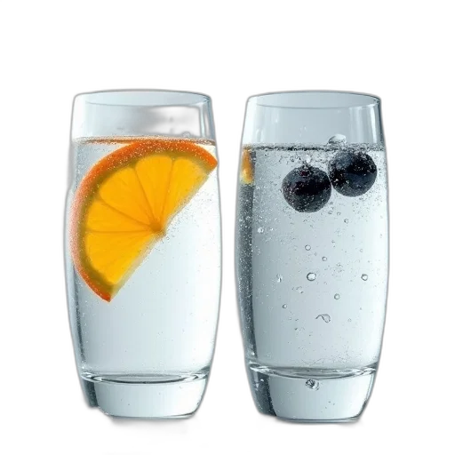 food, photorealistic, 3d render, two, glasses, filled, clear, liquid transparent PNG cut-out