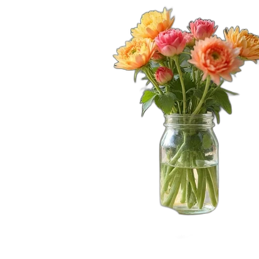 flower, crown, bottle, 3d render transparent PNG cut-out