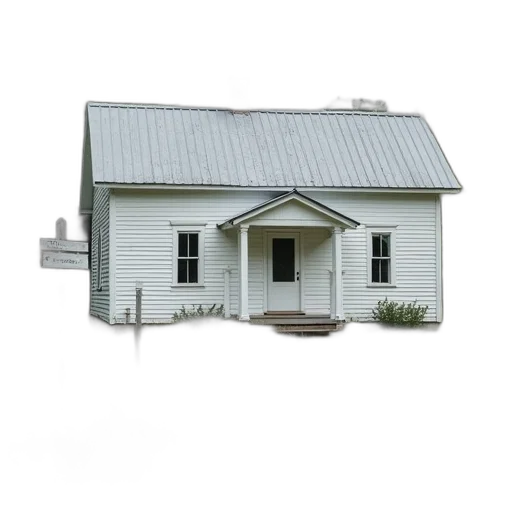 building, furniture, 3d render, photorealistic, white, house, gray, roof transparent PNG cut-out